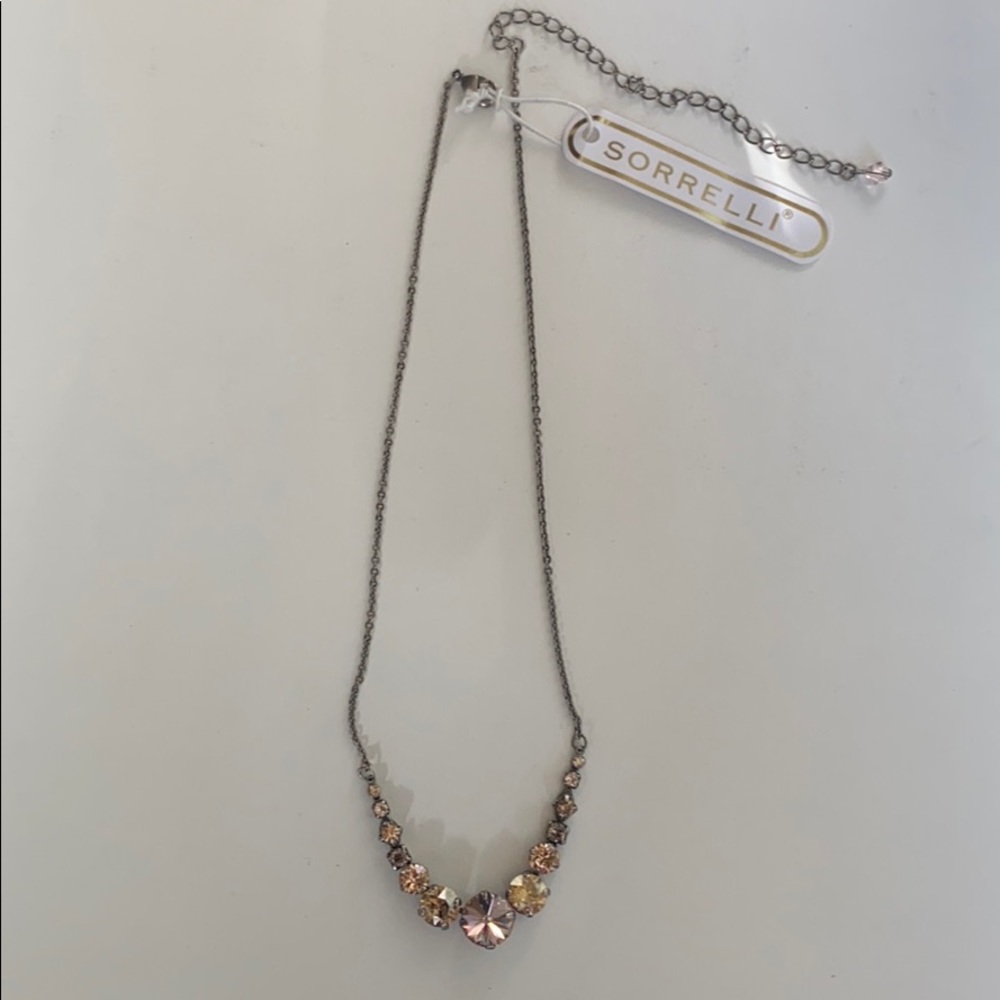 Sorrelli satin blush crystal necklace